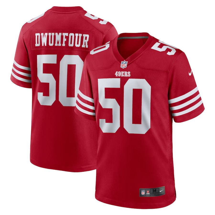 Men San Francisco 49ers #50 Michael Dwumfour Nike Scarlet Home Game Player NFL Jersey
